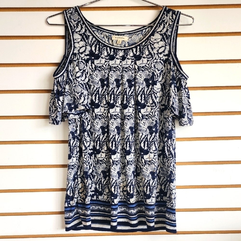 Max Studios Cold Shoulder Top
